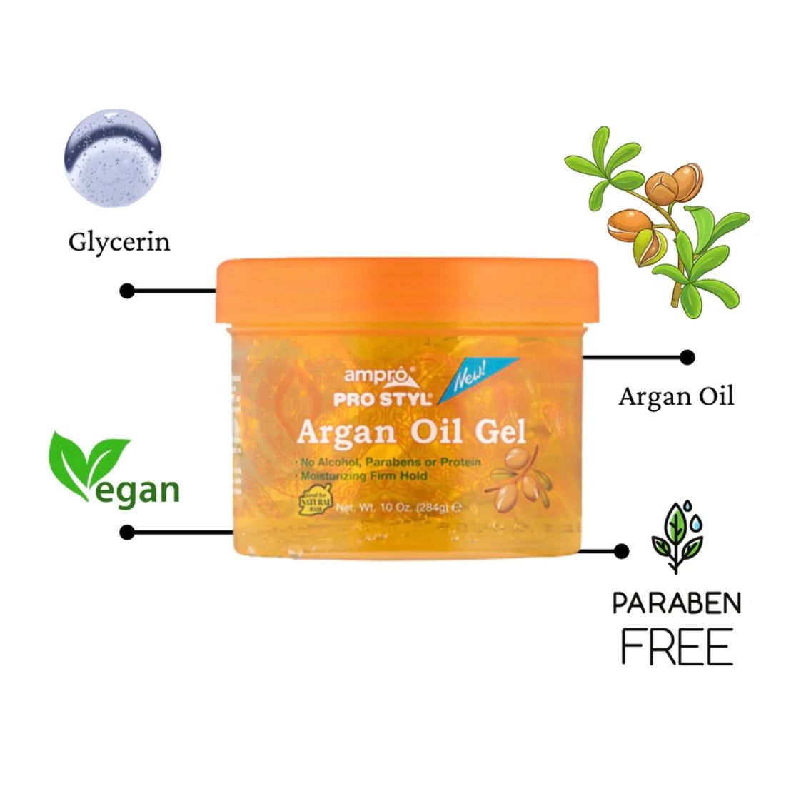 ARGAN OIL GEL 10 OZ